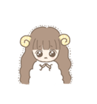 ふわふわひつじの女の子（個別スタンプ：14）