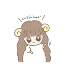 ふわふわひつじの女の子（個別スタンプ：16）