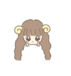ふわふわひつじの女の子（個別スタンプ：22）