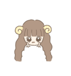 ふわふわひつじの女の子（個別スタンプ：23）