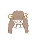 ふわふわひつじの女の子（個別スタンプ：26）