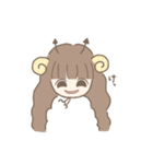 ふわふわひつじの女の子（個別スタンプ：28）