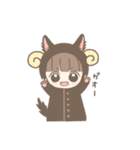 ふわふわひつじの女の子（個別スタンプ：31）
