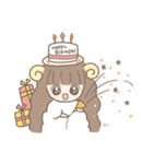 ふわふわひつじの女の子（個別スタンプ：32）