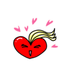 Long hair heart says hello（個別スタンプ：7）