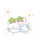 水色ねこ*夏（個別スタンプ：4）