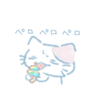 水色ねこ*夏（個別スタンプ：13）