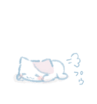 水色ねこ*夏（個別スタンプ：16）