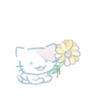 水色ねこ*夏（個別スタンプ：40）