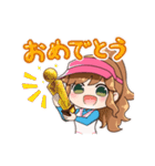 毎日使えるゴルフ女子スタンプ(ポニテ娘)（個別スタンプ：9）