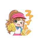 毎日使えるゴルフ女子スタンプ(ポニテ娘)（個別スタンプ：10）