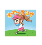 毎日使えるゴルフ女子スタンプ(ポニテ娘)（個別スタンプ：12）