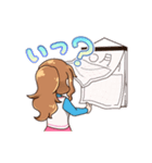 毎日使えるゴルフ女子スタンプ(ポニテ娘)（個別スタンプ：19）