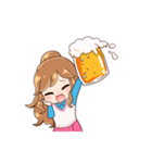 毎日使えるゴルフ女子スタンプ(ポニテ娘)（個別スタンプ：23）