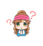 毎日使えるゴルフ女子スタンプ(ポニテ娘)（個別スタンプ：26）