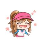 毎日使えるゴルフ女子スタンプ(ポニテ娘)（個別スタンプ：32）