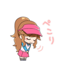 毎日使えるゴルフ女子スタンプ(ポニテ娘)（個別スタンプ：33）