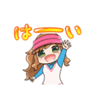 毎日使えるゴルフ女子スタンプ(ポニテ娘)（個別スタンプ：36）