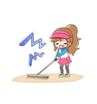 毎日使えるゴルフ女子スタンプ(ポニテ娘)（個別スタンプ：38）