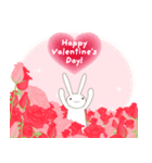 【台湾版】情人節快樂！ ウサギ（個別スタンプ：4）