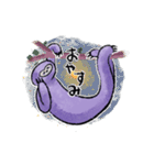 紫色のナマケモノ（個別スタンプ：6）