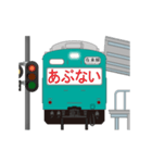 電車と駅（エメラルドグリーン）3（個別スタンプ：9）