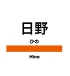 中央線快速(東京-高尾)の駅名スタンプ（個別スタンプ：20）