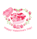 【台湾版】情人節快樂  生日快樂  バラの花（個別スタンプ：5）