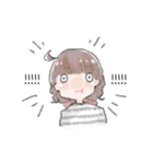 toteのスタンプ【ふわふわ女の子】（個別スタンプ：2）