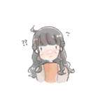 toteのスタンプ【ふわふわ女の子】（個別スタンプ：3）
