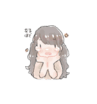 toteのスタンプ【ふわふわ女の子】（個別スタンプ：4）