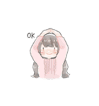 toteのスタンプ【ふわふわ女の子】（個別スタンプ：5）