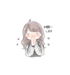 toteのスタンプ【ふわふわ女の子】（個別スタンプ：7）