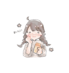 toteのスタンプ【ふわふわ女の子】（個別スタンプ：11）