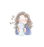 toteのスタンプ【ふわふわ女の子】（個別スタンプ：16）
