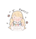 toteのスタンプ【ふわふわ女の子】（個別スタンプ：18）