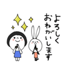 mottoの黒髪のレト子×vRabbit♡再販（個別スタンプ：9）