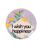 Message stickers with flowers（個別スタンプ：6）