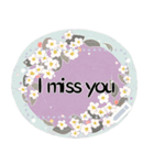 Message stickers with flowers（個別スタンプ：7）