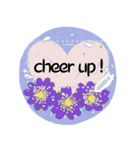 Message stickers with flowers（個別スタンプ：8）