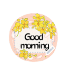 Message stickers with flowers（個別スタンプ：9）