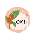 Message stickers with flowers（個別スタンプ：10）