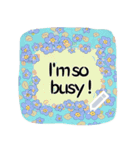 Message stickers with flowers（個別スタンプ：14）