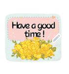 Message stickers with flowers（個別スタンプ：17）