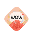 Message stickers with flowers（個別スタンプ：18）