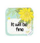 Message stickers with flowers（個別スタンプ：19）