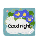 Message stickers with flowers（個別スタンプ：24）