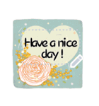 Message stickers with flowers -2（個別スタンプ：3）