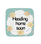 Message stickers with flowers -2（個別スタンプ：5）