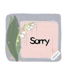 Message stickers with flowers -2（個別スタンプ：7）